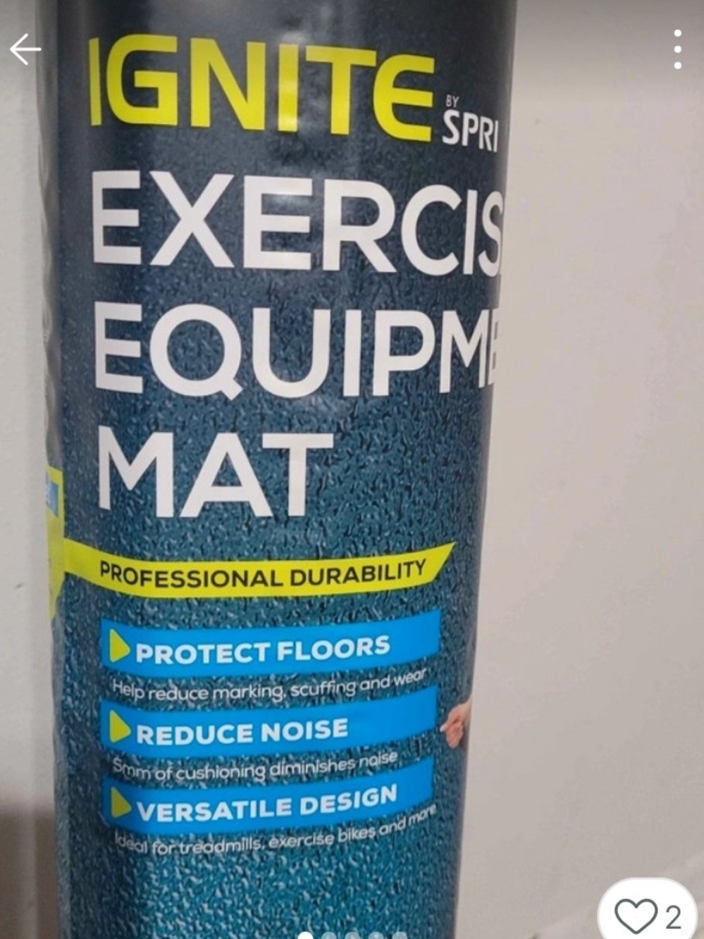 New Black Exercise Equipment Mat - Protective Gym Floor Mat